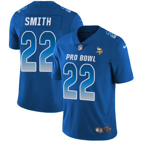 Nike Vikings #22 Harrison Smith Royal Youth Stitched NFL Limited NFC 2018 Pro Bowl Jersey